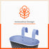 DIA Hanging Metal Pot Holders / Planters for Home / Balcony / Garden | Baby Blue